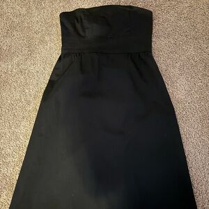 Black strapless dress